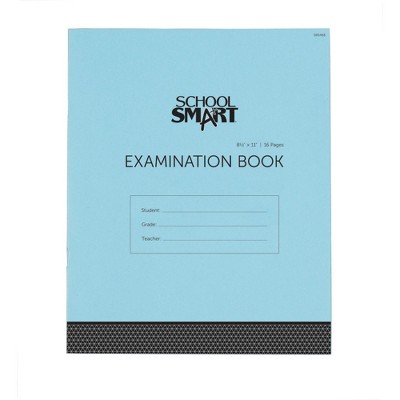 School Smart Examination Blue Book with 16 Pages, 8-1/2 x 11 Inches, Pack of 50 Books