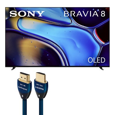 Sony BRAVIA 8 II 55 Inch QD-OLED 4K HDR TV with AudioQuest SKY 3m HDMI Cable