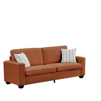 83" Modern Corduroy 3-Seater Deep Seat Sofa with Wide Armrest, Removable Washable Cushion Covers, Comfy Sofa for Living Room, Bedroom, Small Spaces