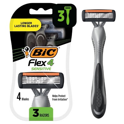 BiC Men's Flex 4 Blades Sensitive Disposable Razors - 3ct