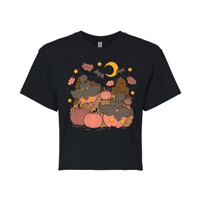 Women's - Pokémon - Halloween Pumpkin Patch Cropped Graphic T-Shirt