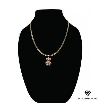Aria Jeweler Gold Necklace with Teddy Bear Charm