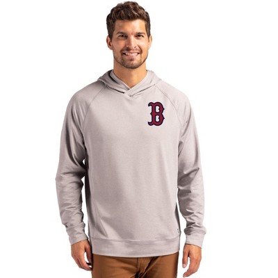Boston Red Sox Cutter & Buck Adapt Knit Recycled Mens Heathered Hooded Pullover