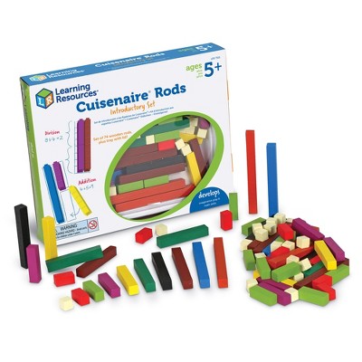 Learning Resources Cuisenaire Rods Intro Wd Set with 74 Rods
