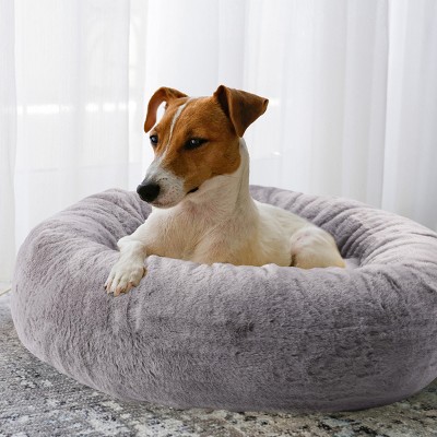PETMAKER 25in Donut Dog Bed for Small Pets