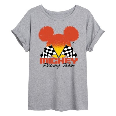 Women's - Disney - Mickey Mouse Racing Oversized Graphic T-Shirt
