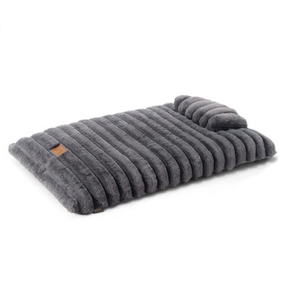 TOWN & COUNTRY LUXE CuddleTown Ribbed Bubble Stripe Pillow Crate Mat Pet Bed