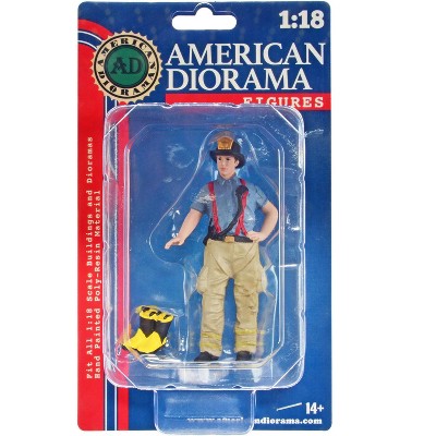 "Firefighters" Getting Ready Figure with Boots Accessory for 1/18 Scale Models by American Diorama