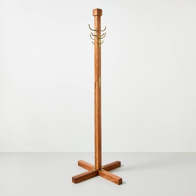 Wood and Metal Coat Rack Brass Finish - Hearth & Hand™ with Magnolia