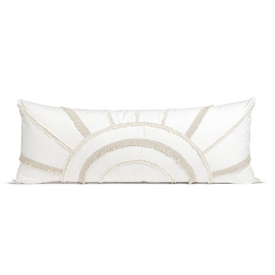 Sweet Jojo Designs Body Pillow Cover (Pillow Not Included) 54in.x20in. Tufted Sun Ivory Beige