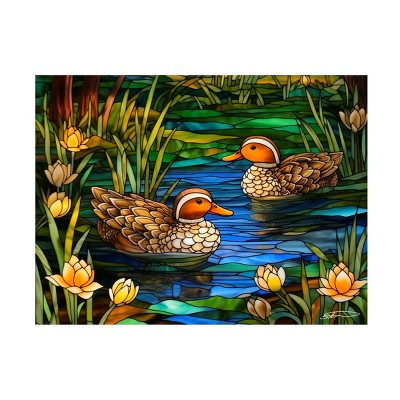 Trademark Fine Art - Stewart Lily Pond Canvas Art