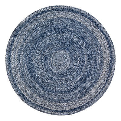 Epona Braided Round Blue Rug - Anji Mountain®