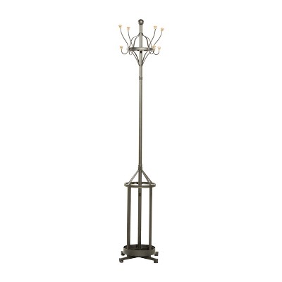 Industrial Iron Coat Rack Black - Olivia & May: Entryway, Lobby Storage, No Assembly Required