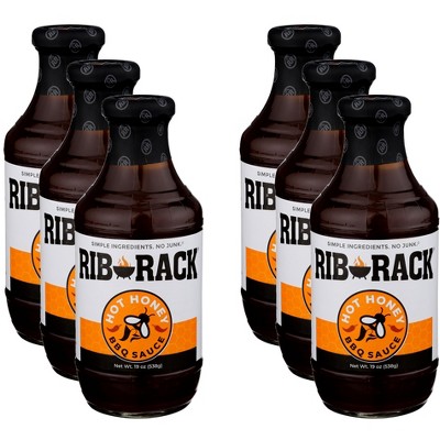 Rib Rack BBQ Sauce Hot Honey - Case of 6 - 19 oz