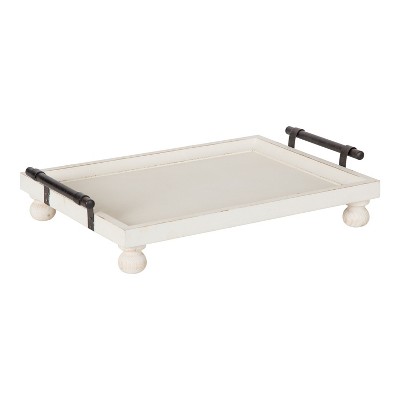 Kate and Laurel Bruillet Wooden Footed Tray