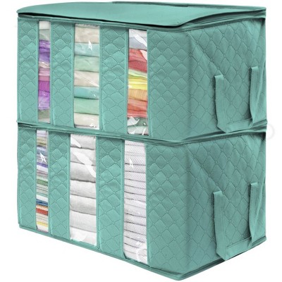 Sorbus 3 Section Foldable Storage Bag Organizers 2-Pack