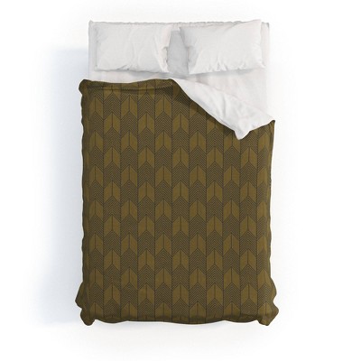 Long Arrow Polyester Duvet & Sham Set - Deny Designs