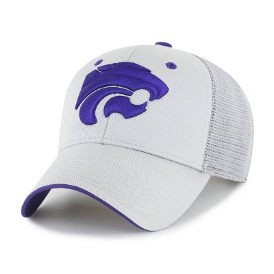NCAA Kansas State Wildcats Gray Money Maker Mesh Hat: Adjustable Snapback, Team Logo