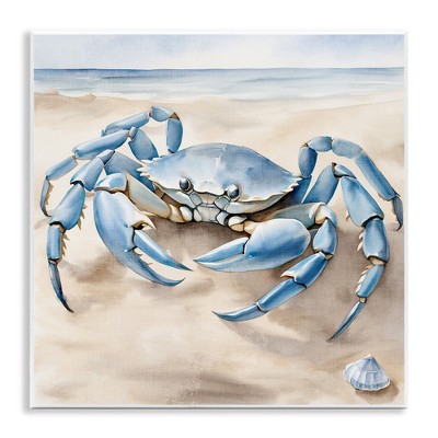 Stupell Industries Blue Crab on Beach Wall Plaque Art