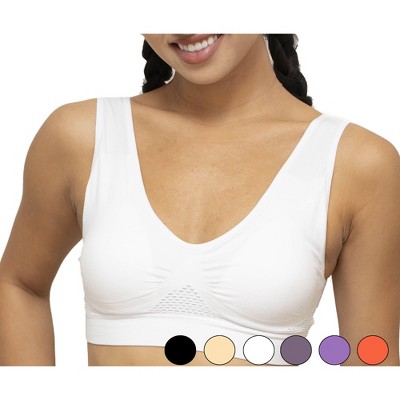 5 Star Super Deals Seamless Support Wireless Comfort Bra - Breathable Mesh Design, Anti-Chafing, Removable Pads, Sports Freedom Bra