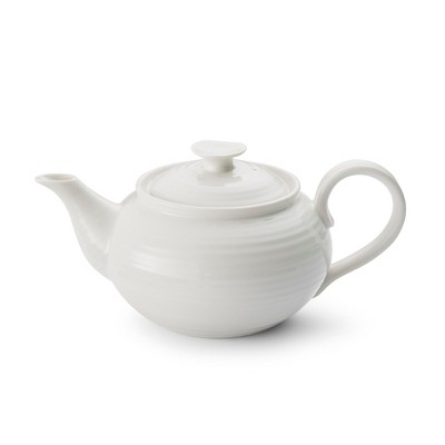 Portmeirion Sophie Conran, White 2 Pint Teapot – Fine Porcelain with Handle for Afternoon Tea, Dining & Entertaining – Dishwasher & Microwave Safe