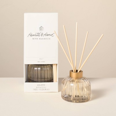 8.45 fl oz Ribbed Glass Diffuser - Hearth & Hand™ with Magnolia