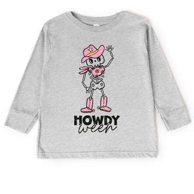 Howdyween Skeleton - Kids Toddler Long Sleeve Tee and Kids Youth Long Sleeve Tee