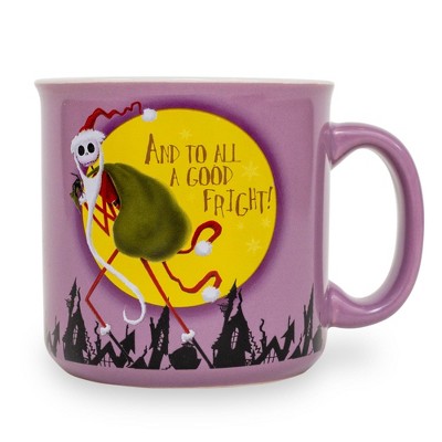 Silver Buffalo Disney The Nightmare Before Christmas Santa Jack Ceramic Camper Mug | 20 Ounces
