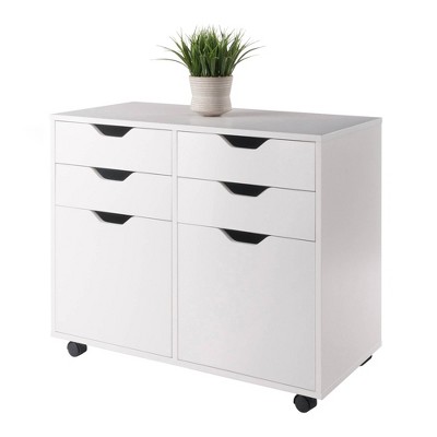 Halifax 2 Sections Mobile Storage Cabinet - Winsome