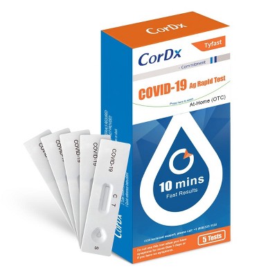 CorDx TyFast at-Home COVID-19 Antigen Rapid Test Kit, Fast Results in 10 Minutes (510K)