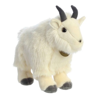 Aurora Medium Mountain Goat Miyoni Realistic Stuffed Animal White 10"