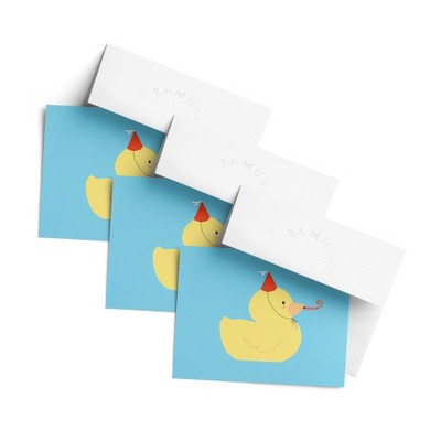 Birthday Greeting Card Pack (3ct) "Rubber Ducky Party" by Ramus & Co