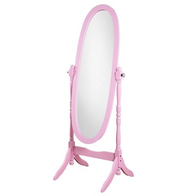 Ridstar 16 in. W x 59.25 in. H Pink Oval Bathroom Floor Mirror
