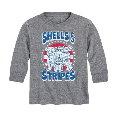Boys' - Teenage Mutant Ninja Turtles - Shells And Stripes Long Sleeve Graphic T-Shirt