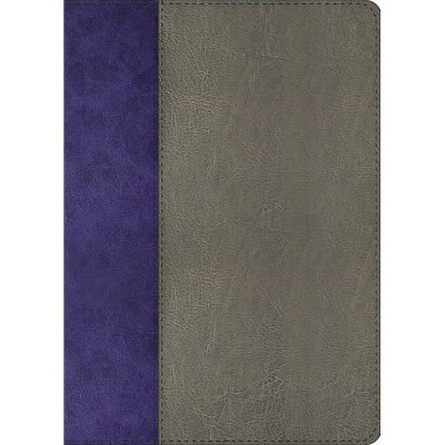The Jeremiah Study Bible, Nkjv: Gray and Purple Leatherluxe Limited Edition - by  David Jeremiah (Leather Bound)