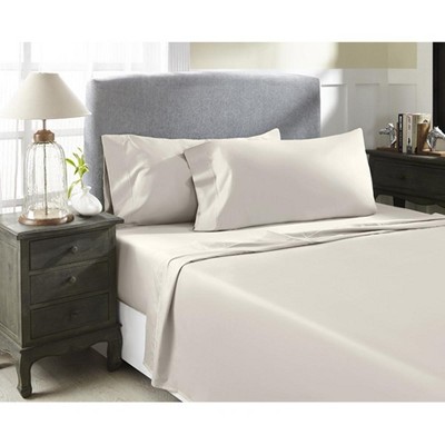 Perthshire Platinum Concepts 800 Thread Count Solid Sateen Sheet - 4 Piece Set - Ash