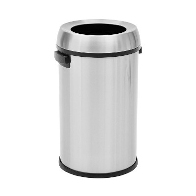 17 Gallon Trash Can–Fingerprint-Proof Stainless Steel,Round Garbage Bin for Restaurant,Home,Office