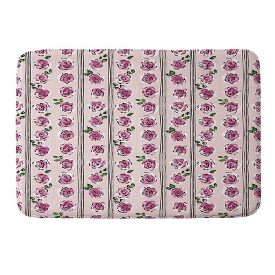Deny Designs Dannick romantic Rose Pattern sweet Memory Foam Bath Mat
