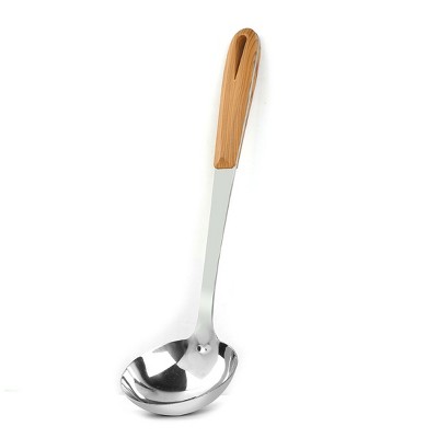 Unique Bargains Canteen Kitchen Wooden Handle Cooking Utensil Soup  Ladle 13.9'' Length