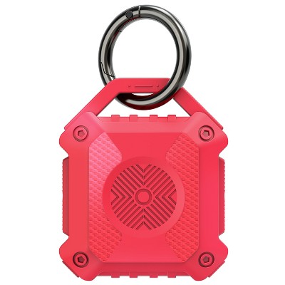 Vena For Apple AirTag Holder, AirTag Keychain iP56 Water Resistant, AirTag Case Cover For Pet Dog Cat Collar Luggage Kids Elderly Backpack - Red