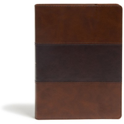 KJV Study Bible, Full-Color, Saddle Brown Leathertouch, Indexed - by  Holman Bible Publishers (Leather Bound)