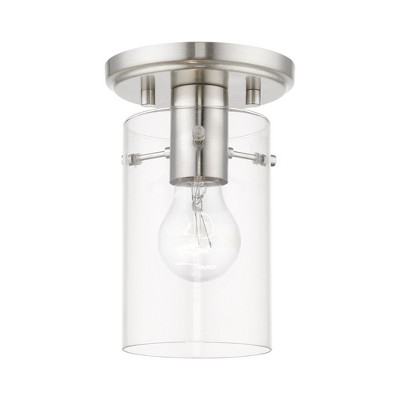 Livex Lighting Munich 1 - Light Flush Mount in  Brushed Nickel