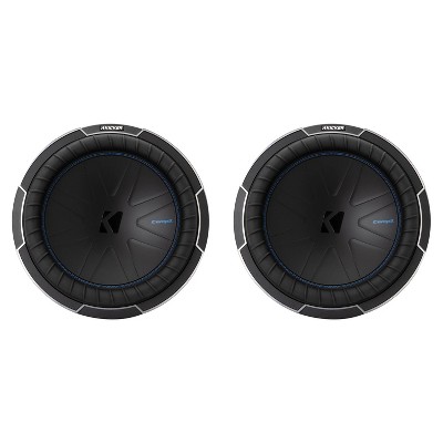 Kicker (2) 51CWQ122 CompQ Q-Class 12" Subwoofer, Dual 2-Ohm