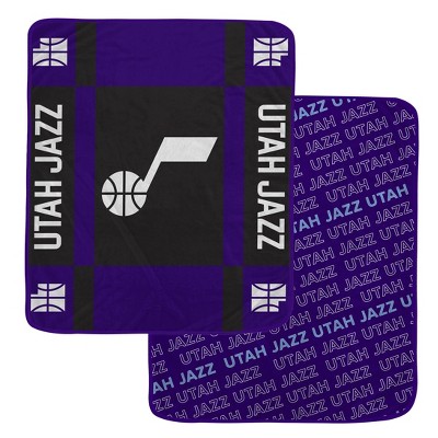 NBA Utah Jazz 60"x70" Reverse Block Wordmark Double Sided Flannel Fleece Blanket
