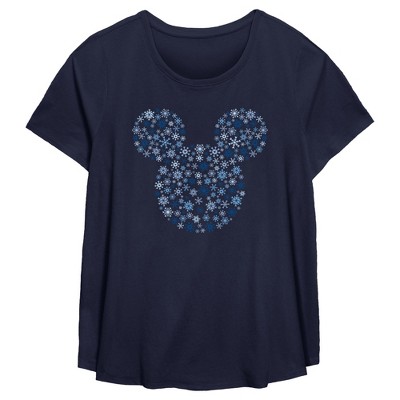 Women's Mickey & Friends Snowflake Silhouette T-Shirt