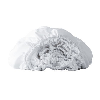 HomeRoots White Linen King Fitted sheet