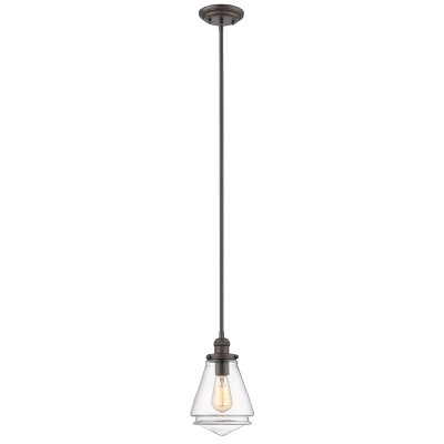 Chloe Lighting Gabriella Transitional 1 Light Rubbed Bronze Ceiling Mini Pendant 7" Wide