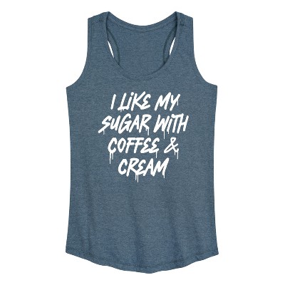 Women's - Instant Message - Sugar With Coffee And Cream Graphic Racerback Tank