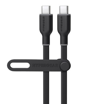 HyperGear® Flexi Pro USB-C® to USB-C® Soft-Touch Silicone Fast Charge and Sync Cable