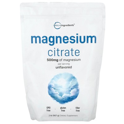 Micro Ingredients Magnesium Citrate, Unflavored, 2 lb (907 g)